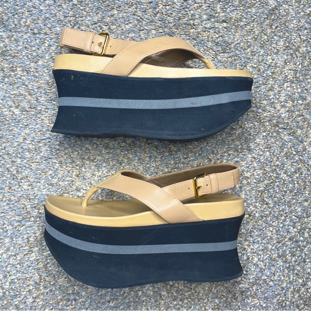MARNI Designer platform slingback sandals EU 36